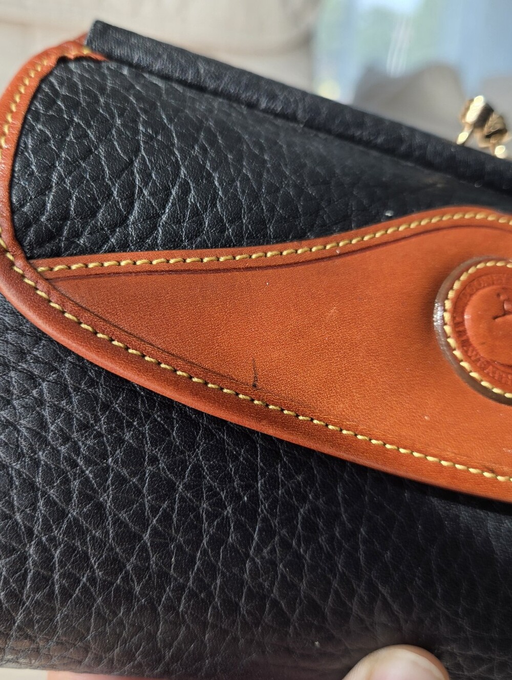 Vintage Dooney & Bourke All Weather Wallet Black Brown - Picture 5 of 16